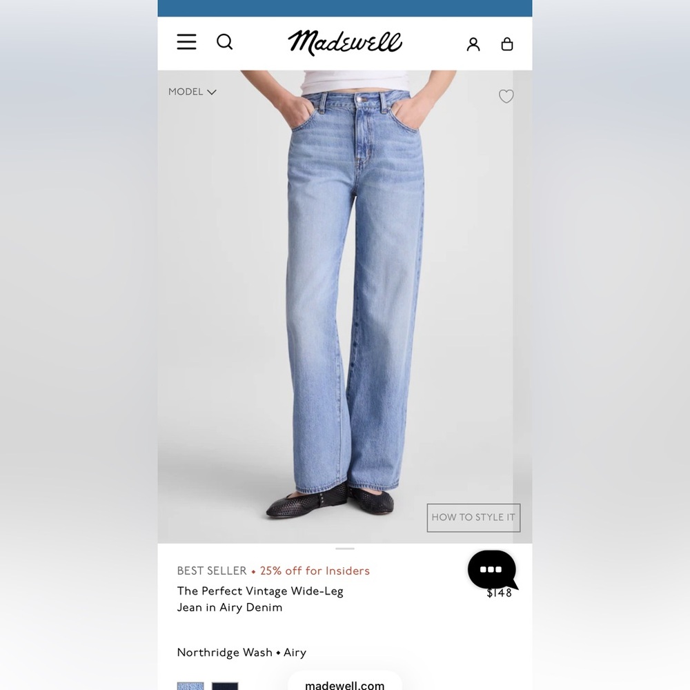 Madewell wide-leg jeans